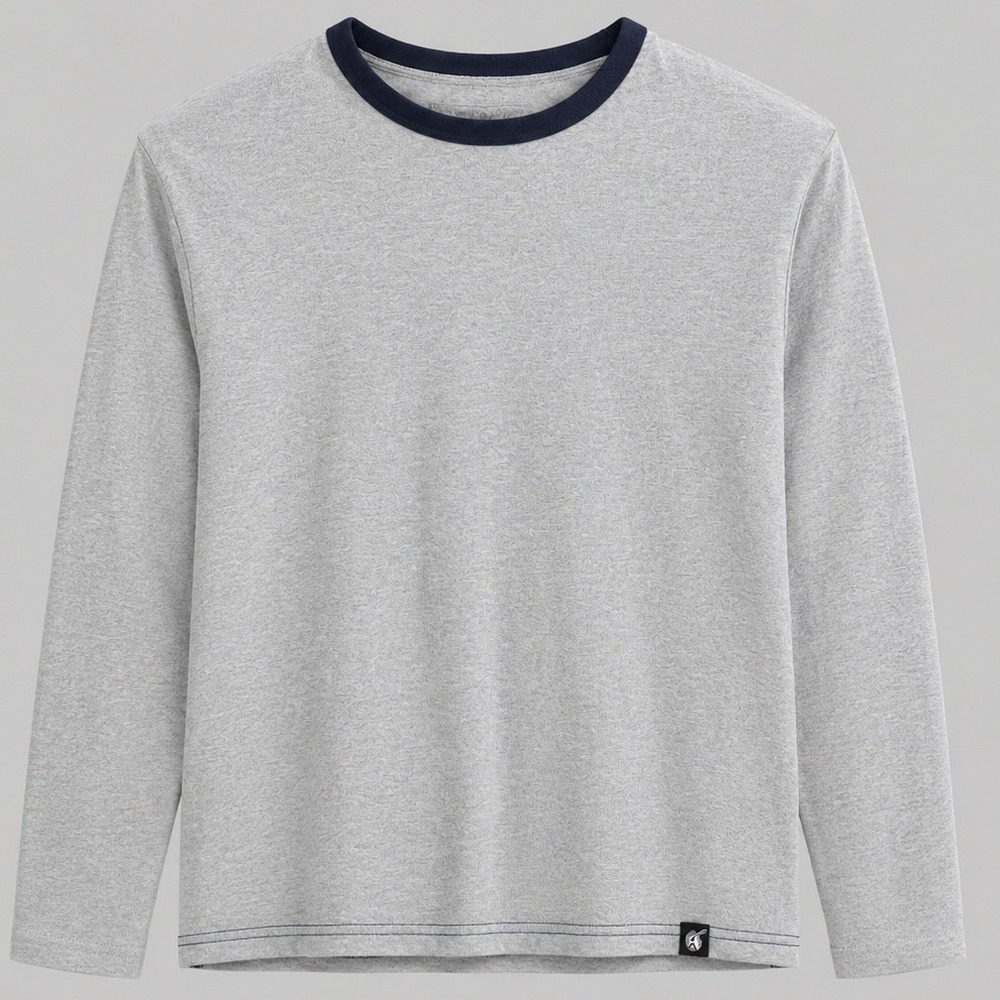 The White Company London Qatar Airways Gray Ringer Long Sleeve Tee Mens Medium‎